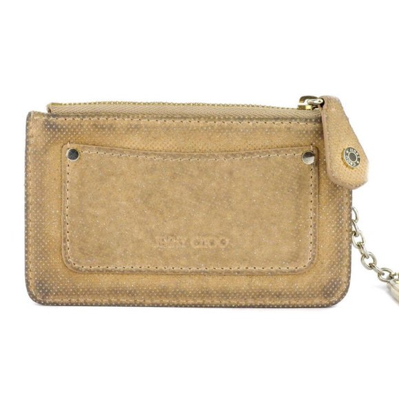 JIMMY CHOO coin star studded beige suede Authentic used - Picture 5 of 8